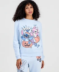 Disney Juniors' Stitch Halloween Fleece Crewneck Pullover