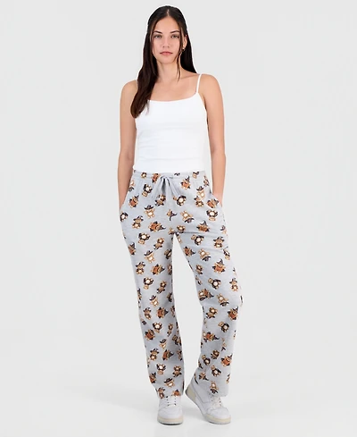 Love Tribe Juniors' Halloween Teddy Bear Straight-Leg Sweatpants