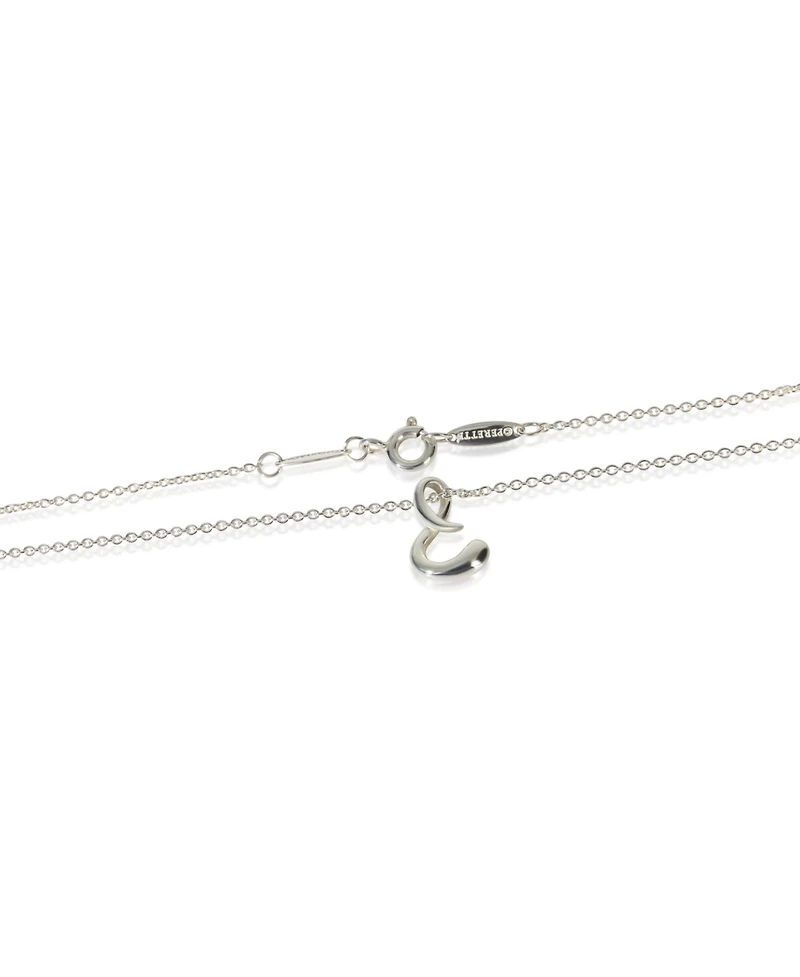 Pre-Owned Tiffany & Co Sterling Silver Elsa Peretti Alphabet Pendant