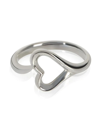 Pre-Owned Tiffany & Co Sterling Silver Elsa Peretti Open Heart Ring