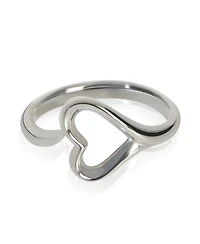 Pre-Owned Tiffany & Co Sterling Silver Elsa Peretti Open Heart Ring
