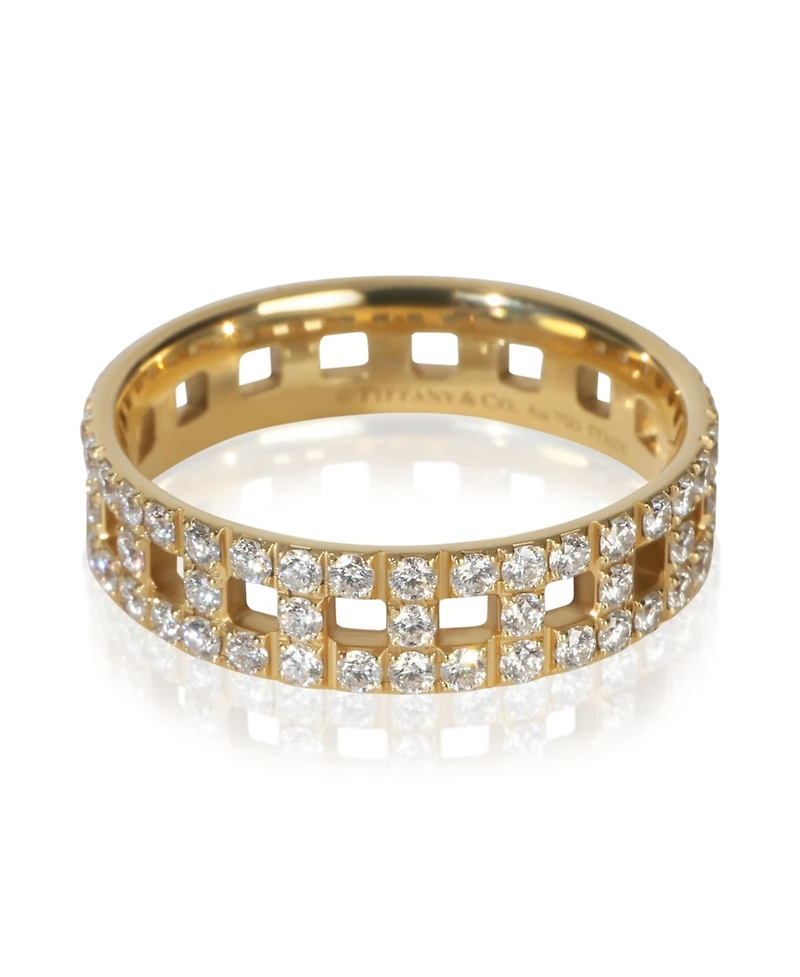 Pre-Owned Tiffany & Co Yellow Gold Diamond Tiffany T Wide Ring