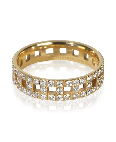 Pre-Owned Tiffany & Co Yellow Gold Diamond Tiffany T Wide Ring