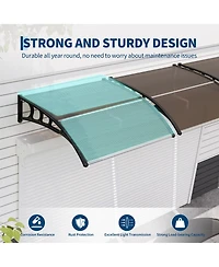 gaomon 40inch x40inch Window Awning Canopy Exterior, Polycarbonate Cover, for Door Entrance