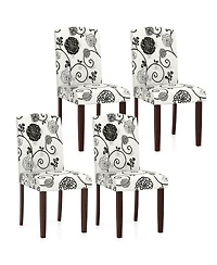 Costway Wooden Dining Chair with Rubber Wood Legs Padded Seat S Springs