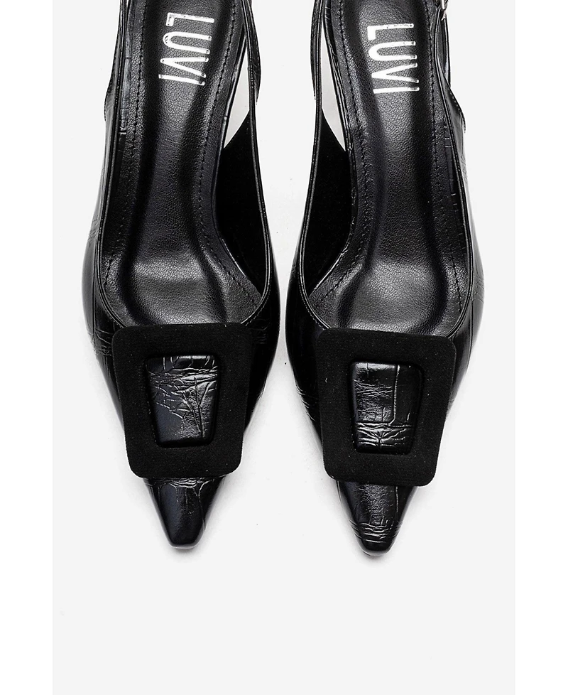 Prologue Shoes Women's Dublin Buckle Stiletto Pump