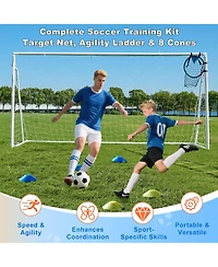 Gnuadz Soccer Goal Backyard Metal Training Equipment Outdoor Sports Gifts