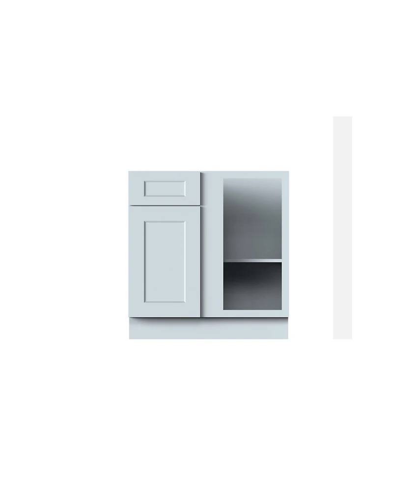 Boyel Living Blind Corner Base Cabinet, Ready to Assemble Kitchen Cabinet with Solid Wood Frame, Soft-Close Slides and Hinges