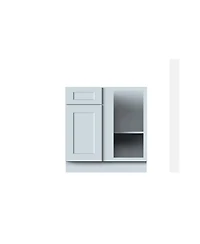 Boyel Living Blind Corner Base Cabinet, Ready to Assemble Kitchen Cabinet with Solid Wood Frame, Soft-Close Slides and Hinges