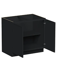 Boyel Living 36 Inc Wide Full Height Door Base Cabinet, Ready to Assemble Kitchen Cabinet with Solid Wood Frame, Soft-Close Slides and Hinges