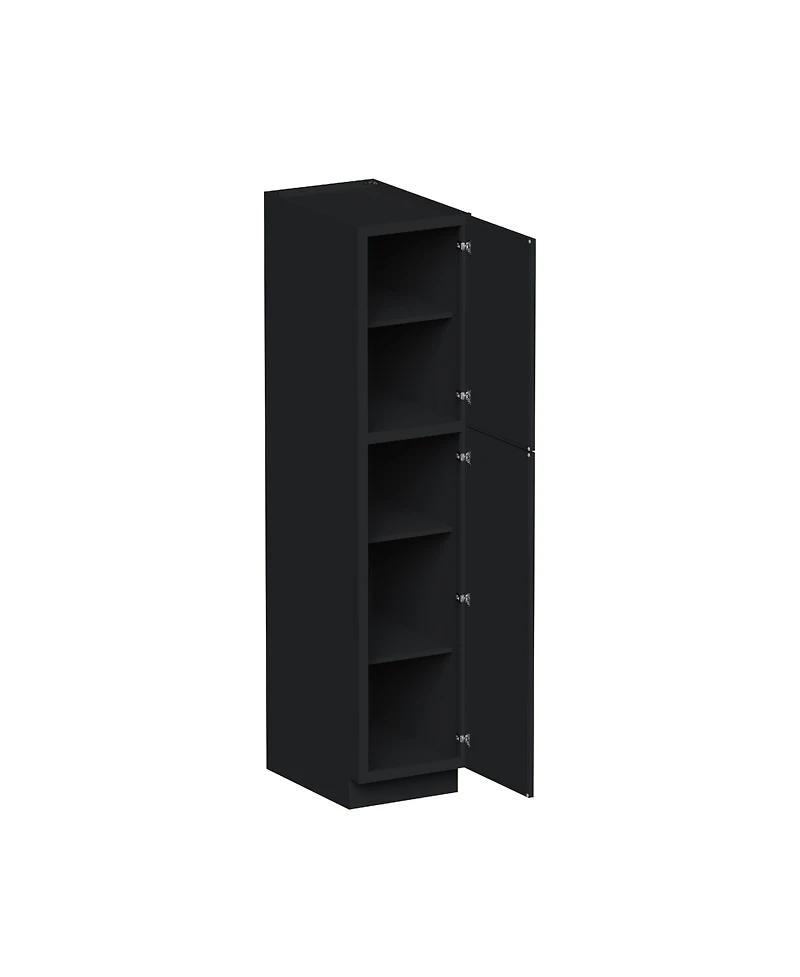 Boyel Living 84 Inch Hight Pantry Cabinet 2 Doors 4 Shelves, Ready to Assemble Kitchen Cabinet with Solid Wood Frame, Soft-Close Slides and Hinges