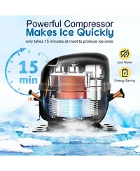 Gaomon 100 lb/24 Hour Commercial Ice Maker with 33 lb Ice Bucket - Water Cooled Undercounter Ice Maker for Restaurant, Bar, Cafe