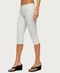 Edikted Women's Eloisa Polka Dot Foldover Capri Pants