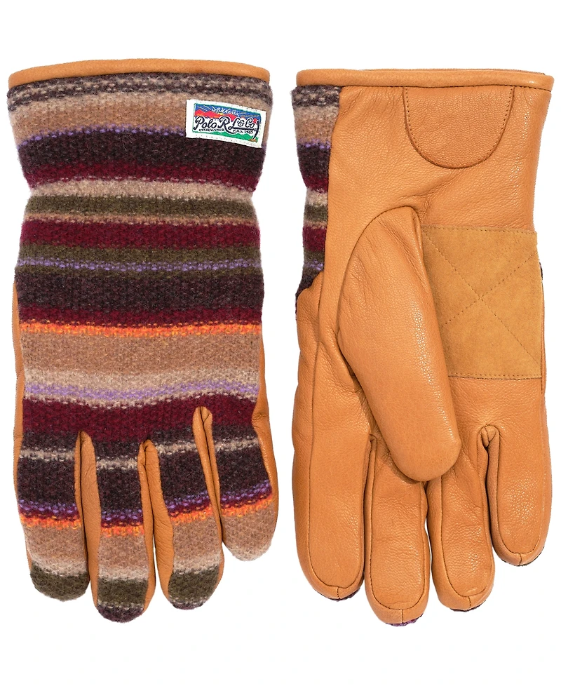 Polo Ralph Lauren Men's Textural Stripe Hybrid Gloves