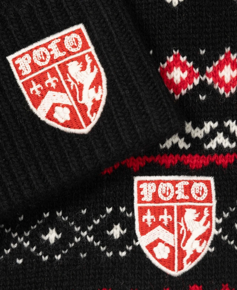 Polo Ralph Lauren Men's Holiday Jacquard Scarf and Beanie, 2-Piece Set