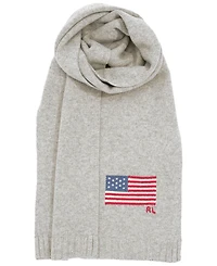 Polo Ralph Lauren Men's Wool Blend Rl Flag Knit Scarf