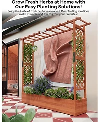 Xo Elevated Wooden Garden Bed with Trellis and Roof