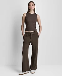 Dkny Women's Regular Fit Wide Leg Pants