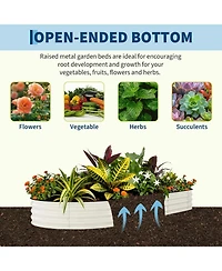 Xo 8x4x1.5FT Galvanized Raised Garden Bed, Metal Planter Box for Vegetables Flowers Herbs