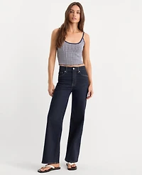 Good American Women's Always Fits Palazzo Wide-Leg Jeans