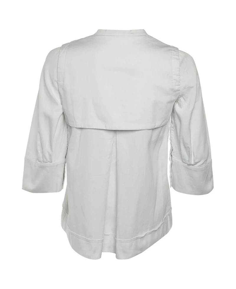 Pre-Owned Chloe Women's Cotton Ruffled Bead-Button Blouse