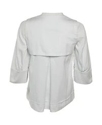 Pre-Owned Chloe Women's Cotton Ruffled Bead-Button Blouse