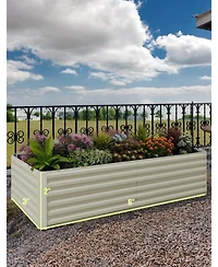 Xo 2-Pack 6x3x2FT Metal Raised Garden Bed, Heavy Duty Planter Boxes for Vegetables Herbs Flowers, Outdoor Garden Bed