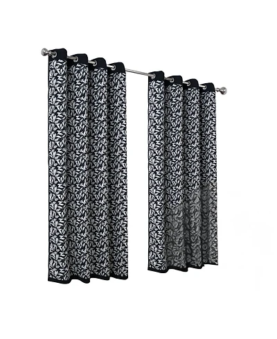 Rt Designers Collection 100percentage Polyester 190 Gsm Marina Revisible Blackout Grommet Curtain Panel