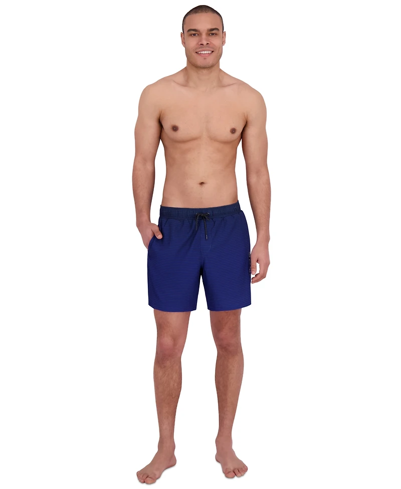 Spyder Men's Gradient Stripe Printed 7" Volley Swimsuit
