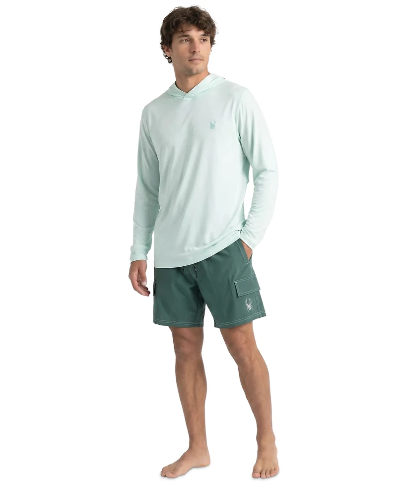 Spyder Men's Classic Heather Hooded Long-Sleeve Rashguard
