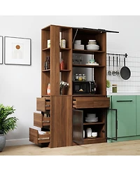 Streamdale Furniture Tall Storage Cabinet with Multi-functional Space