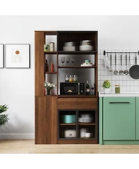 Streamdale Furniture Tall Storage Cabinet with Multi-functional Space