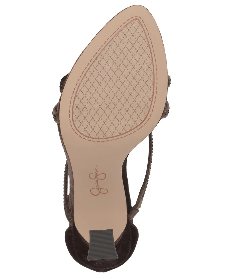 Jessica Simpson Women's Kaliye Strappy Rhinestone Dress Sandals