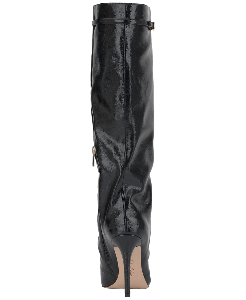 Jessica Simpson Women's Paeril Tall Wide-Calf Slouch Stiletto Boots