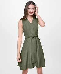 Dkny Women's Sleeveless Button-Front Shirt Dress