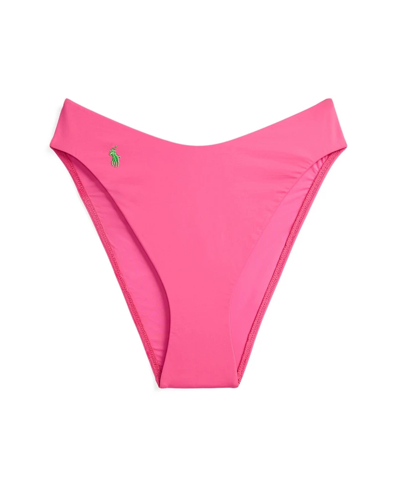 Polo Ralph Lauren Women's Riveria High Leg Scoop Bikini Swimsuit Bottom