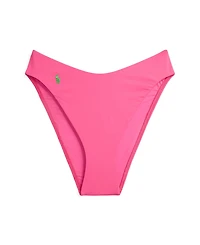 Polo Ralph Lauren Women's Riveria High Leg Scoop Bikini Swimsuit Bottom