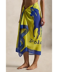 Polo by Ralph Lauren Women's Big Pony Long Scarf Swimsuit Cover Up