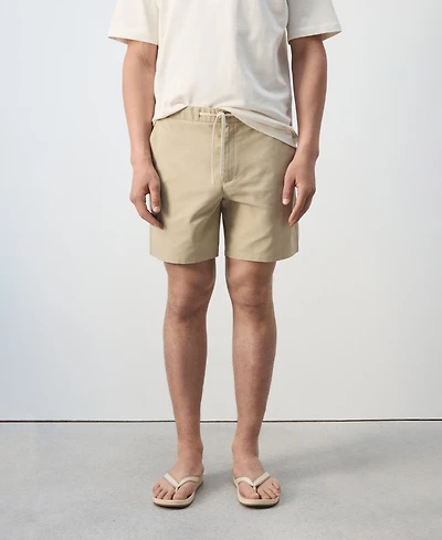 Mango Men's Cotton Lyocell 6.69" Bermuda Shorts