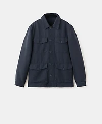 Mango Men's Pockets Lyocell-Linen Jacket