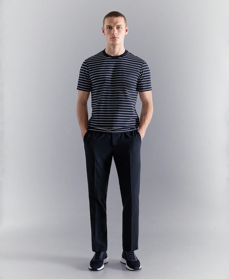 Mango Men's Coolmax Slim-Fit Striped T-Shirt