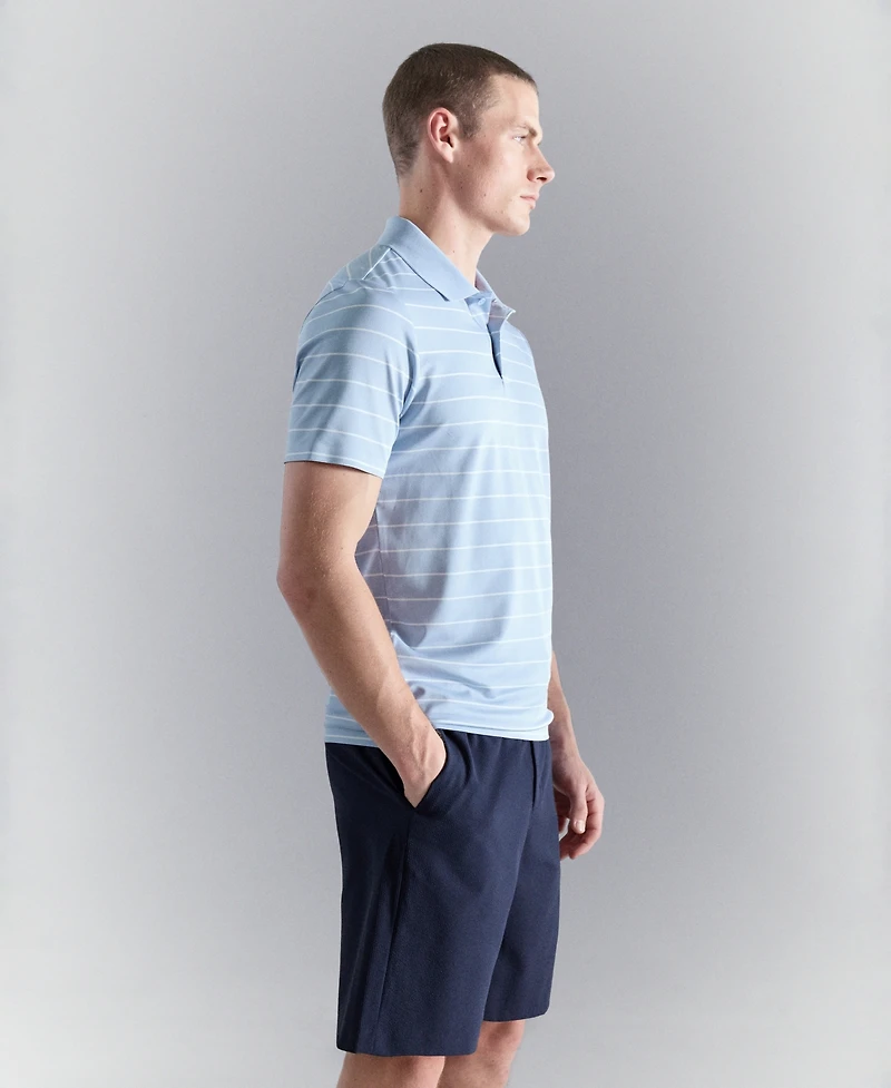 Mango Men's Coolmax Slim-Fit Striped Polo Shirt