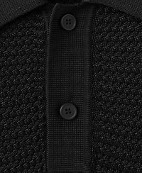 Mango Men's Fine-Knit Ribbed Cotton Polo Shirt