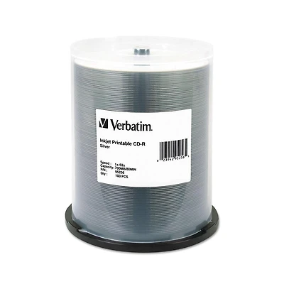 Verbatim 95256 700 Mb/80 min 52x Spindle Cd-r Printable Recordable Disc