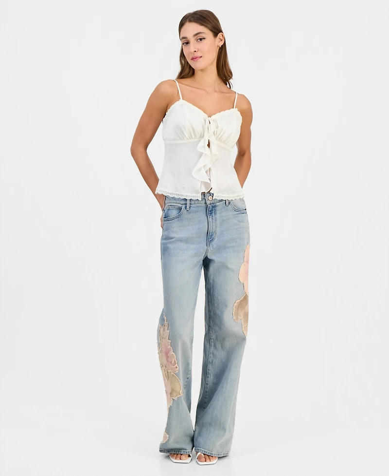 Guess Women's Sleeveless Saisha Babydoll Top