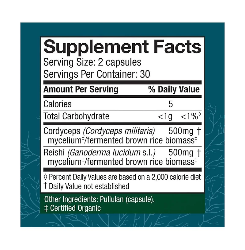 Host Defense CordyChi Capsules - Energy & Immune Support Supplement