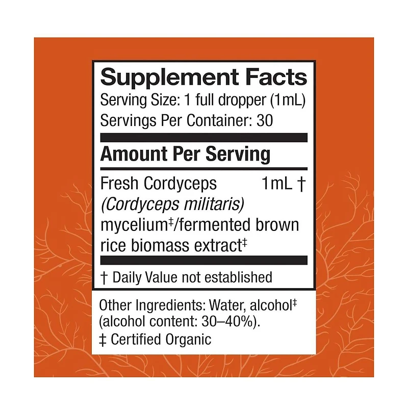 Host Defense Cordyceps Extract - Immune & Energy Support Supplement - Kidney Health Supplement with Cordyceps