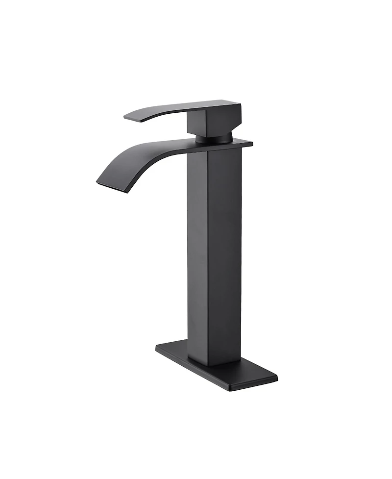 Phying Waterfall Spout Single Handle Bathroom Sink Faucet