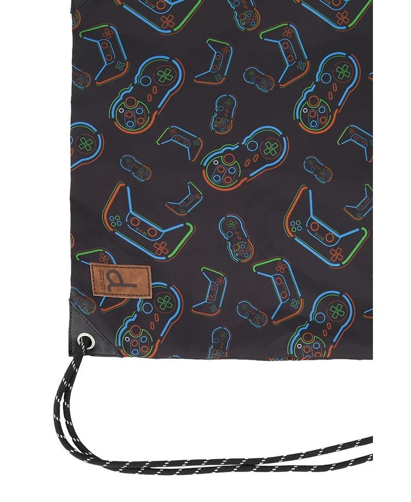 Deux par Deux Little Boy Controller Lightweight Durable Drawstring Bag