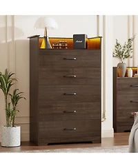gaomon Wooden Dresser, Modern Closet Storage Cabinet for Bedroom, Living Room